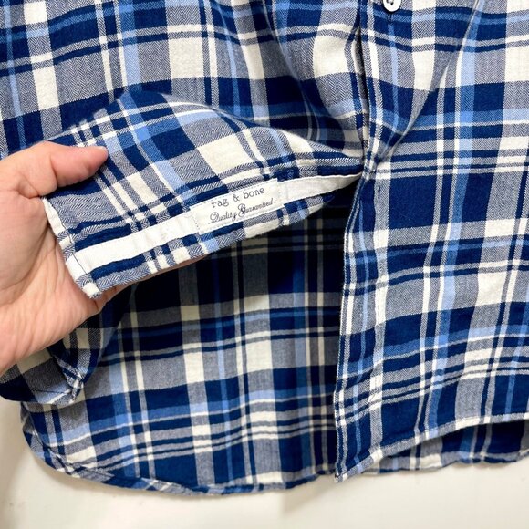 Rag & Bone Mens Fit 3 Beach checked Herringbone Plaid Button-Up Shirt XXL - Picture 11 of 15